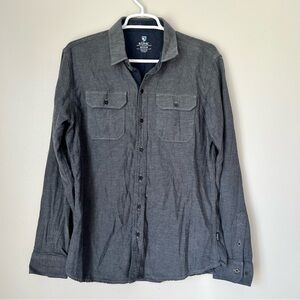 Kuhl Men’s Gray Flannel Long Sleeve Button-Up Shirt